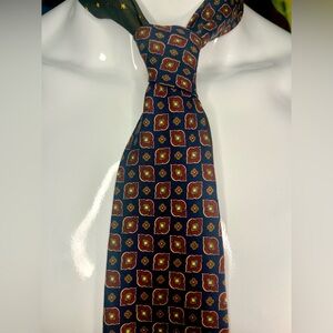 Tommy Hilfiger Geometric Blue and Red Tie